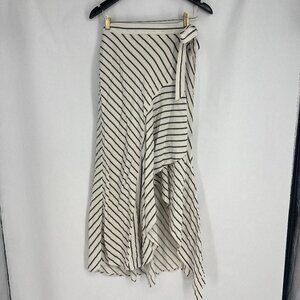 White House Black Market Striped Wrap Maxi Skirt - 10P